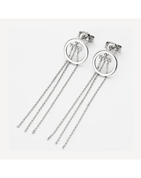 Boucles d'oreilles Jardin Secret Diamants 0.044 ct or blanc