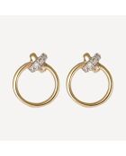 Boucles d'oreilles Clair de Lune Diamants 0.028 ct or jaune