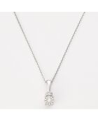 Pendentif Scintillante Diamants 0.145 ct or blanc