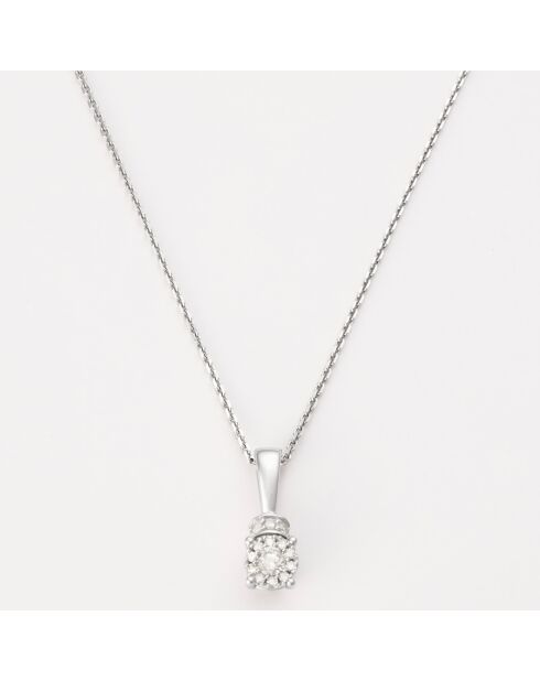 Pendentif Scintillante Diamants 0.145 ct or blanc