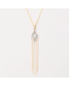 Pendentif Ambre Diamants 0.088 ct or jaune