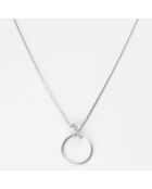 Pendentif Clair de lune Diamants 0.032 ct or blanc