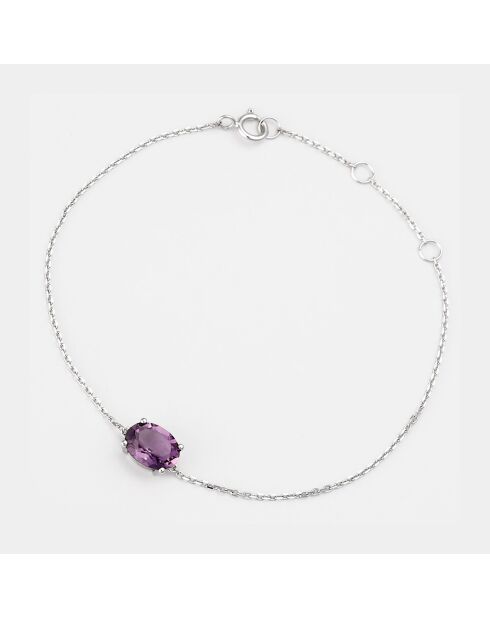 Bracelet Lilou Améthyste 1.4 ct or blanc
