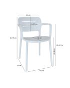 4 chaises de table extérieur Sunset blanches