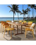 4 chaises de table extérieur Sunset jaunes