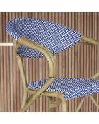 2 fauteuils de bar extérieur en textilène Amalfi bleus