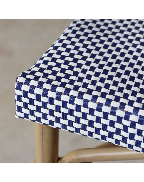 2 fauteuils de bar extérieur en textilène Amalfi bleus