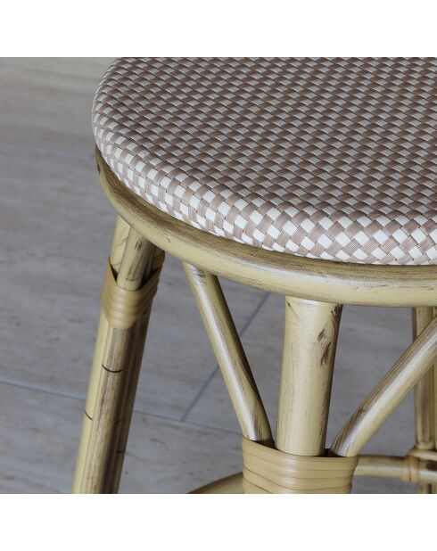 2 Tabourets de bar extérieur en textilène Amalfi rotin