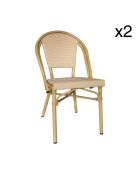2 chaises extérieures en textilène Amalfi beiges