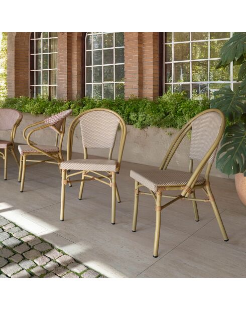 2 chaises extérieures en textilène Amalfi beiges