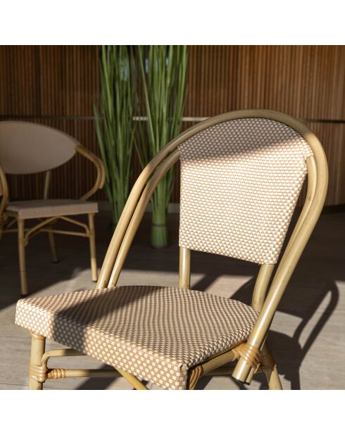 2 chaises extérieures en textilène Amalfi beiges