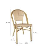 2 chaises extérieures en textilène Amalfi beiges