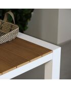Ensemble de jardin table avec 8 fauteuils Basun blanc