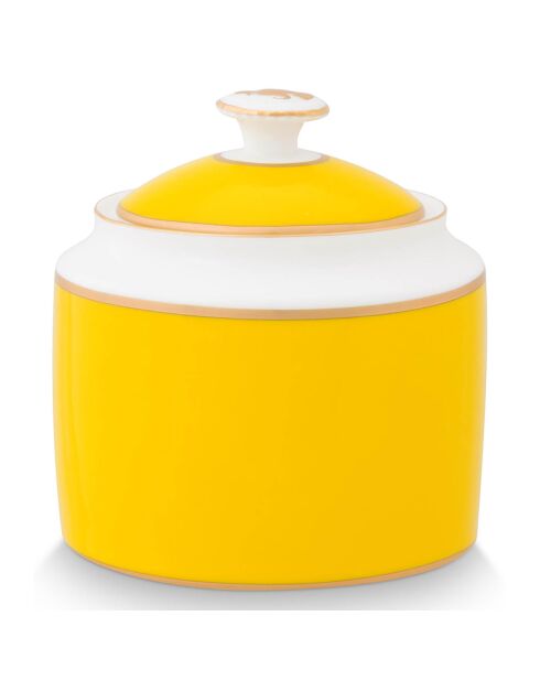 Pip Chique suikerpot van geel porselein - 9,2x12x11,3 cm