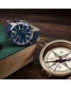 Orologio Aeronaut 3916 Quartz 43mm Aviator. Bracciale in pelle blu