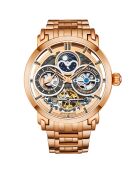 Montre Homme en Acier Luciano 371B Automatique Squelette rose doré