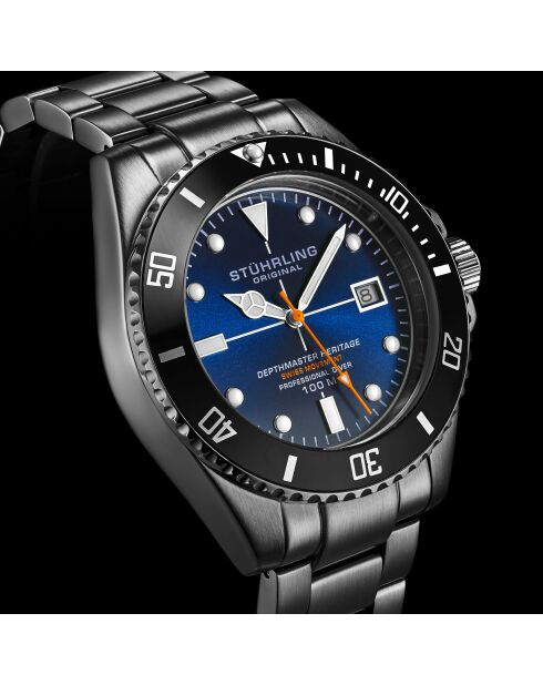 Montre, Montre de plongée à quartz suisse Depthmaster Heritage 42 mm Argent Acier inoxydable Bracelet