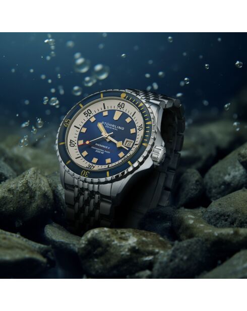 Montre, Radiance 1009 Plongeur Automatique Suisse 42mm Argent Acier inoxydable Bracelet