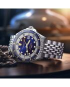 Montre, Radiance 1009 Plongeur Automatique Suisse 42mm Argent Acier inoxydable Bracelet