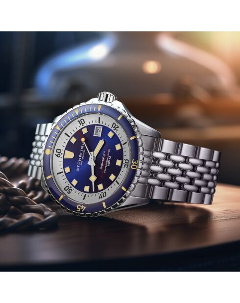 Montre, Radiance 1009 Plongeur Automatique Suisse 42mm Argent Acier inoxydable Bracelet