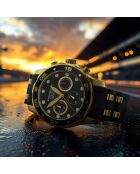 Montre, Chronographe Regal Quartz 44mm Noir Silicone Bracelet
