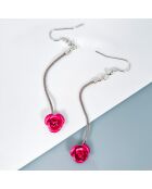 Boucles d'oreilles Flor roses