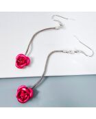 Boucles d'oreilles Flor roses