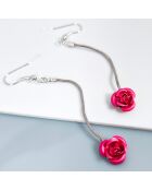 Boucles d'oreilles Flor roses