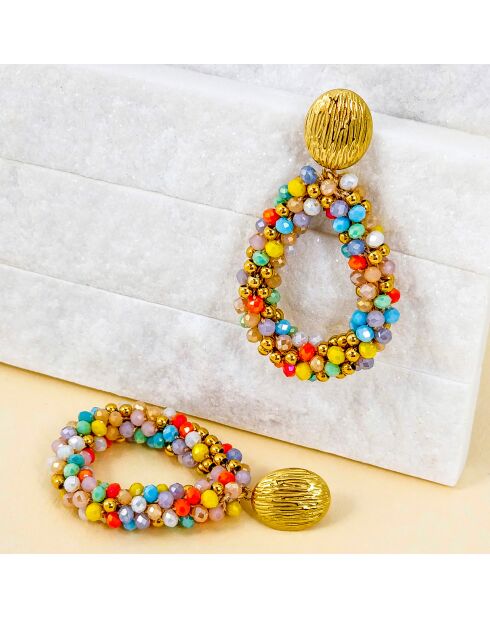Boucles d'oreilles Italian Valley multicolores