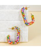 Boucles d'oreilles Italian Valley multicolores