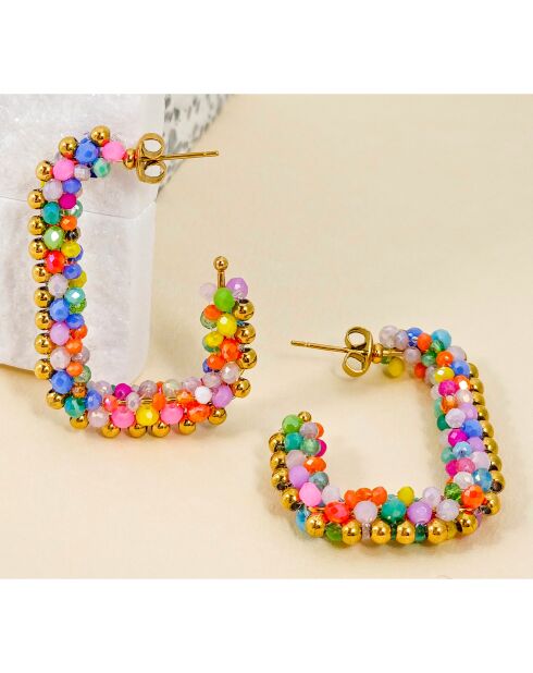 Boucles d'oreilles Italian Valley multicolores