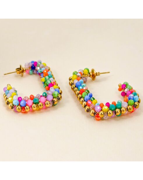 Boucles d'oreilles Italian Valley multicolores