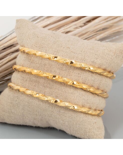 3 Bracelets Abissa dorés