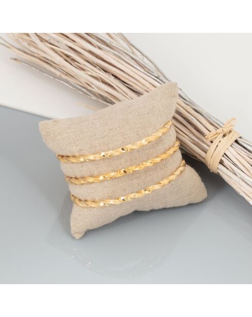 3 Bracelets Abissa dorés