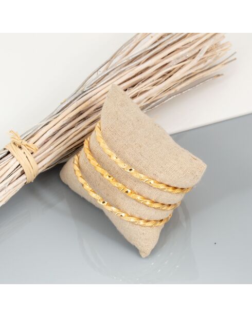 3 Bracelets Abissa dorés