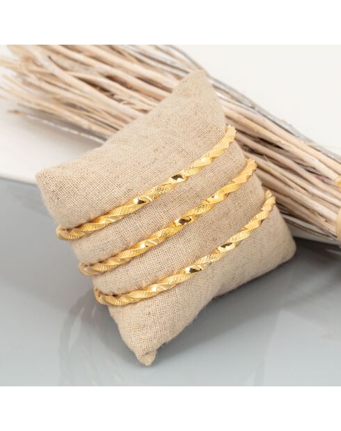 3 Bracelets Abissa dorés