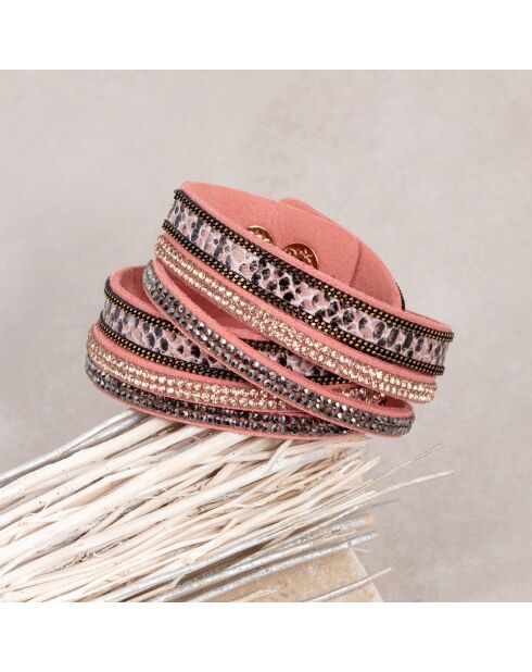 Bracciale Boa rosa