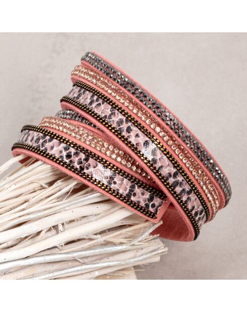 Bracciale Boa rosa