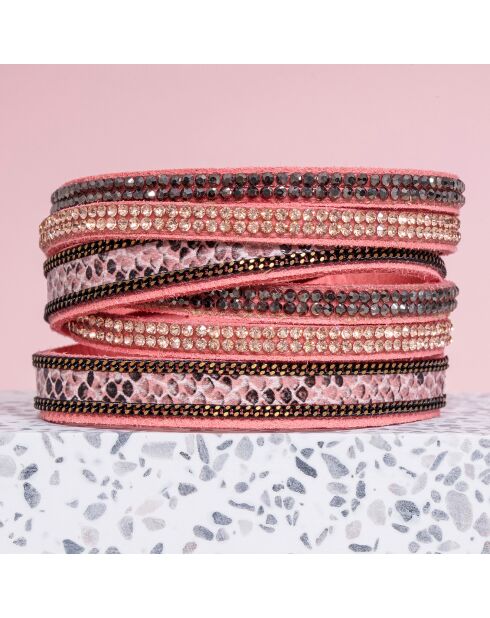 Bracciale Boa rosa