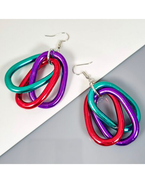 Boucles d'oreilles Rock Chain multicolores