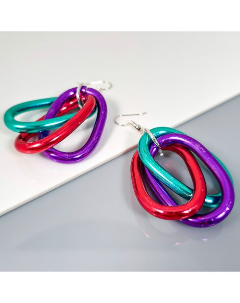 Boucles d'oreilles Rock Chain multicolores
