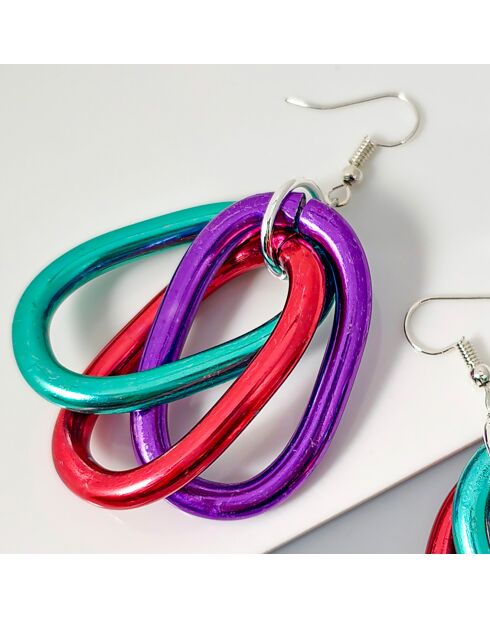 Boucles d'oreilles Rock Chain multicolores