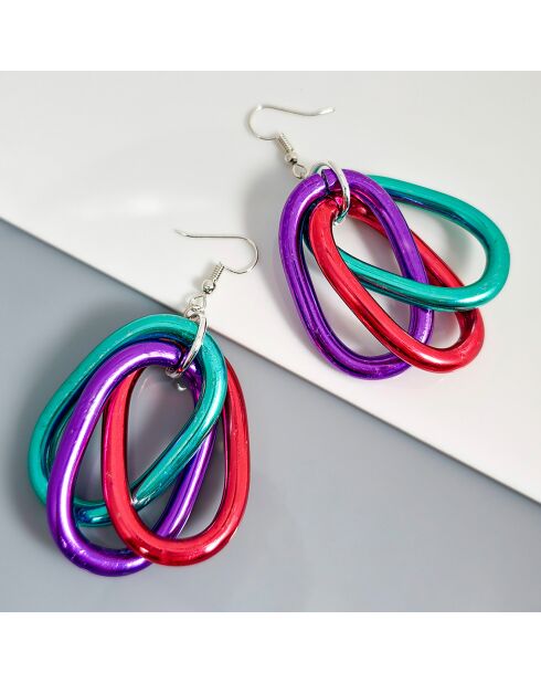 Boucles d'oreilles Rock Chain multicolores
