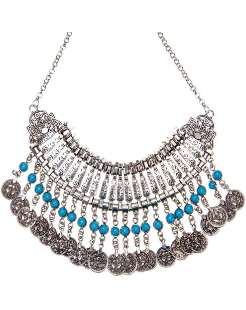 Collier Fanora turquoise/argenté