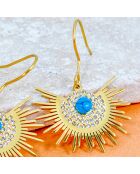 Boucles d'oreilles Asol turquoise/doré