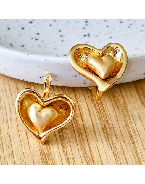 Boucles d'oreilles Heartso dorées