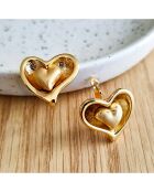 Boucles d'oreilles Heartso dorées