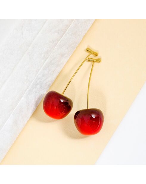 Boucles d'oreilles Amarena bordeaux