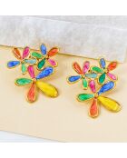 Boucles d'oreilles Flower Of Love multicolores