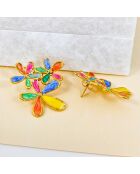 Boucles d'oreilles Flower Of Love multicolores